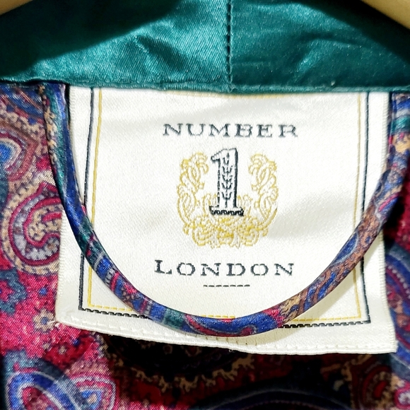 Vintage 1 London Satin Paisley Robe - Picture 4 of 7